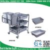 Xe đẩy thức ăn 3 tầng xe đẩy dọn bàn ăn nhà hàng
