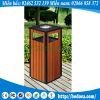 Thùng rác gỗ có gạt tàn HW-36