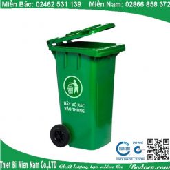 Thùng rác 120L nhựa công nghiệp