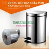 Thùng rác inox đạp chân loại lớn