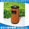 Thùng rác gỗ tron giá re HW_01v