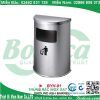THÙNG RÁC INOX BÁN NGUYỆT NGOÀI TRỜI