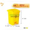 Thùng rác trong nhà bếp đạp chân 68Lít
