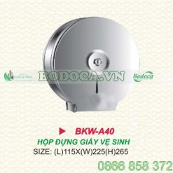 Hộp đựng giấy inox tròn có khóa