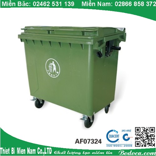 Thùng rác nhựa HPDE nhập khẩu 660L