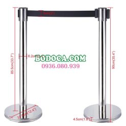 Trụ cột chắn inox dây kéo dài 3m